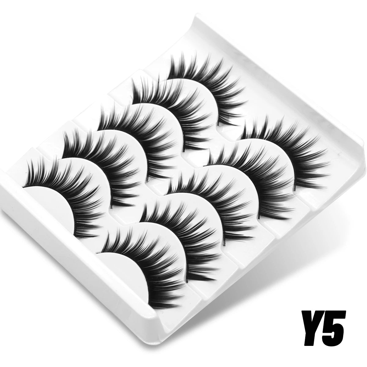 5/10 Pairs 3D Faux Mink Lashes Fluffy Soft Full Thick Wispy Natural Long False Eyelashes Curly Lashes Wholesale Lashes