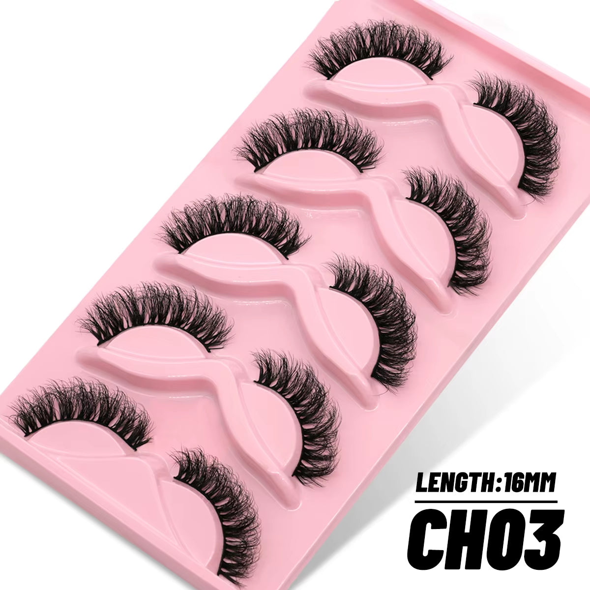5/10 Pairs 3D Faux Mink Lashes Fluffy Soft Full Thick Wispy Natural Long False Eyelashes Curly Lashes Wholesale Lashes