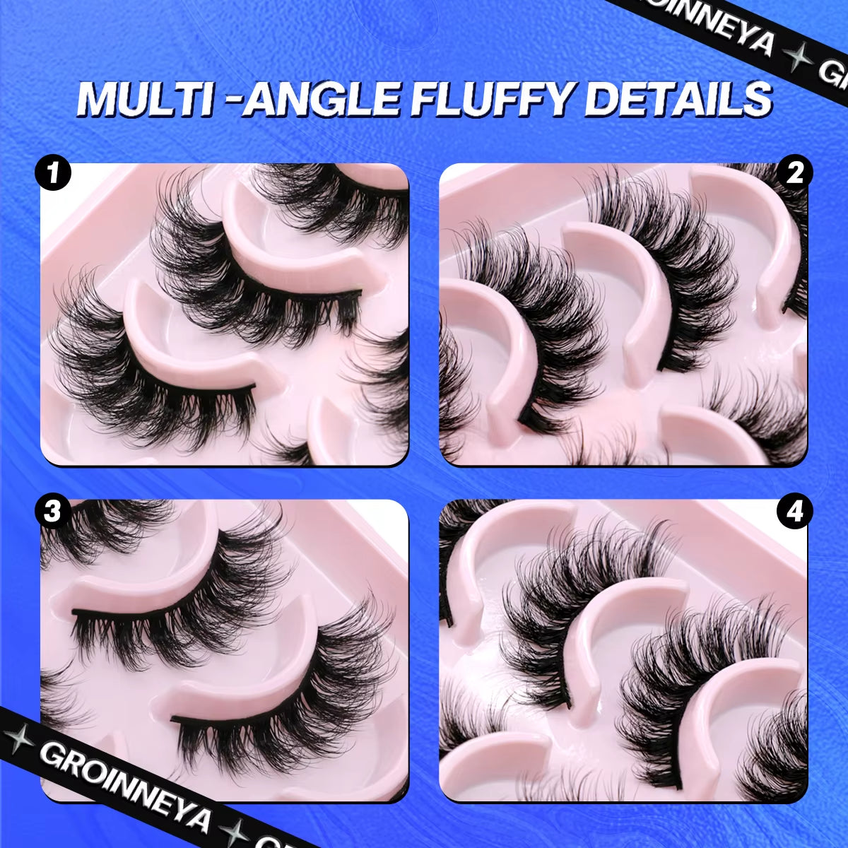 5/10 Pairs 3D Faux Mink Lashes Fluffy Soft Full Thick Wispy Natural Long False Eyelashes Curly Lashes Wholesale Lashes