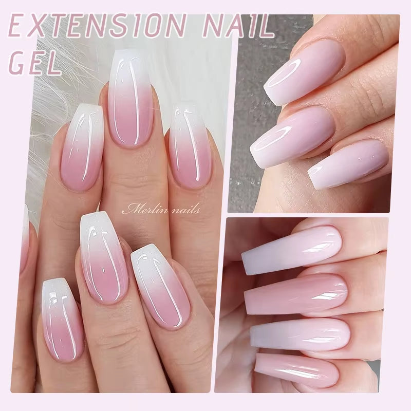 15Ml Extension Nail Gel Set Full Manicure Kit Crystal Acrylic Quick Extension Nails Building Fingertips Tools Set